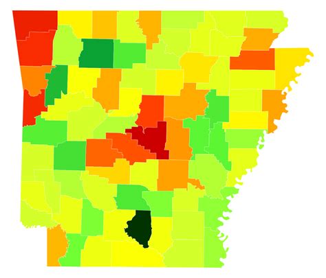 Arkansas Population Density - AtlasBig.com