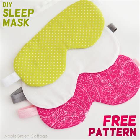 Diy Sleep Mask - Free Pattern - AppleGreen Cottage