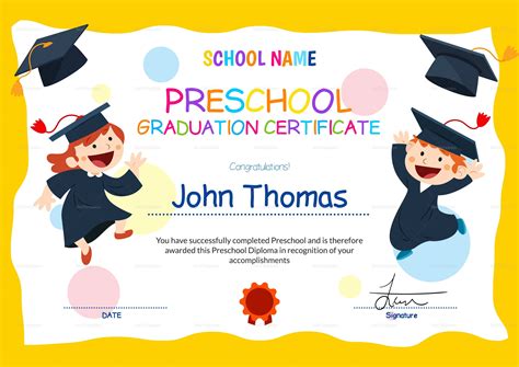 18+ Preschool Certificate Templates - PDF | Free & Premium Templates