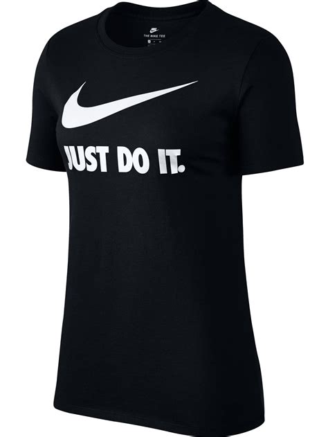 Nike - Nike Just Do It Swoosh Logo Women's T-Shirt Black/White 889403 ...