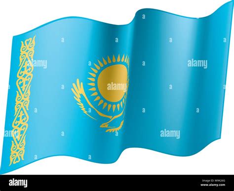 Kazakhstan flag, vector illustration Stock Vector Image & Art - Alamy