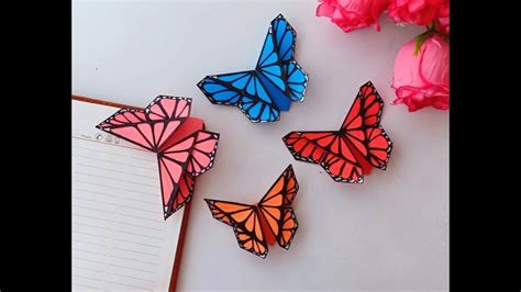 How to make butterfly bookmark - YouTube