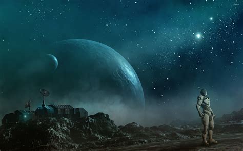 Robot on strange planet wallpaper - Fantasy wallpapers - #22136