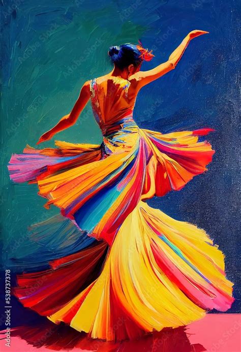 Dancing illustration dance art background digital artwork colorful ...