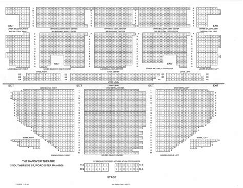 Seating Chart - Hanover Theatre and Conservatory