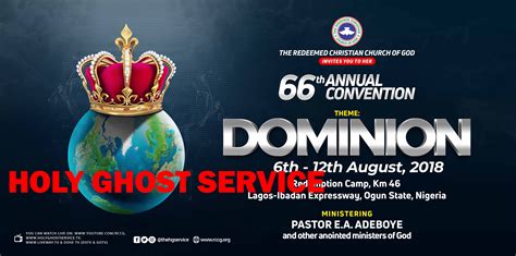 LIVE VIDEO: HOLY GHOST SERVICE – RCCG 66th Annual Convention 2018 (DAY ...