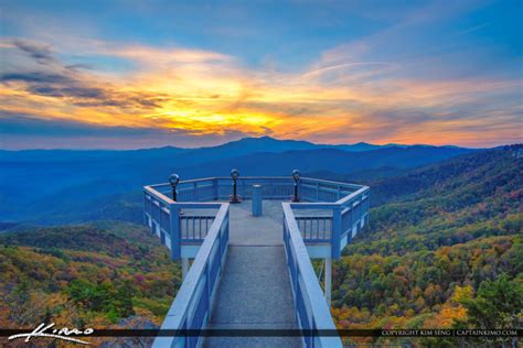 The Blowing Rock North Carolina Looking Glass Sunset | Royal Stock Photo