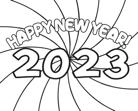 Happy New Year Coloring Pages for 2025 - Fun Loving Families | New year ...