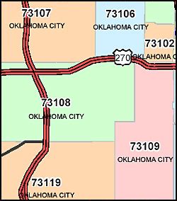 Oklahoma ZIP Code Map including County Maps