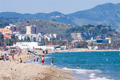 Sea Beach In Badalona, Spain Editorial Photography - Image of coast ...