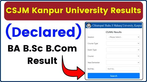 CSJM Kanpur University Results 2024 (Declared); Download BA, B.Com, B ...