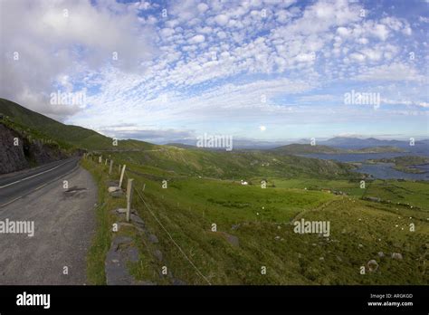 road along the edge of the Iveragh Peninsula Ring of Kerry County Kerry ...