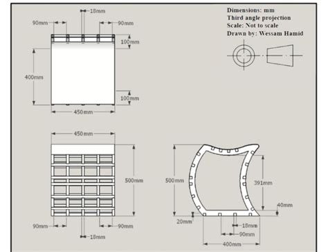 Orthographic Drawing With Dimension