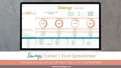 Savings Tracker Spreadsheet (Excel) - 20 Goals - YouTube