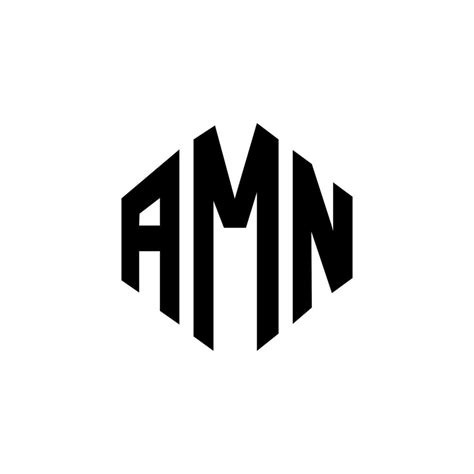 AMN letter logo design with polygon shape. AMN polygon and cube shape ...