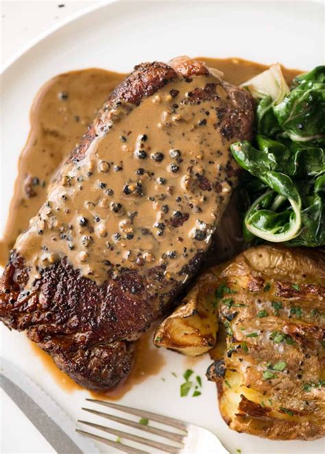 Steak with Creamy Peppercorn Sauce | Recipe | Recipes, Meat recipes ...