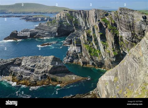 Ireland, County Kerry, Iveragh Peninsula, The Kerry Cliffs on the ...