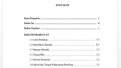 Contoh Daftar Isi Skripsi Yang Baik Dan Benar - Riset