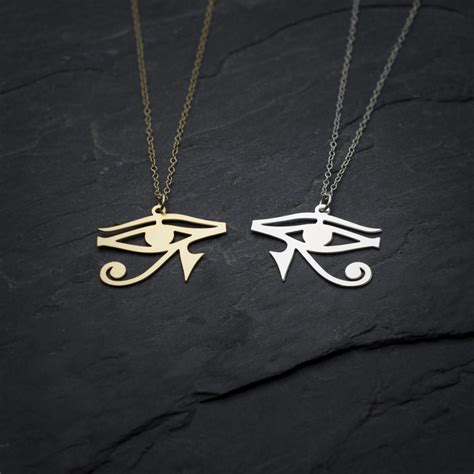 Eye of Horus Necklace Gold Eye of Horus Pendant Silver Evil | Etsy