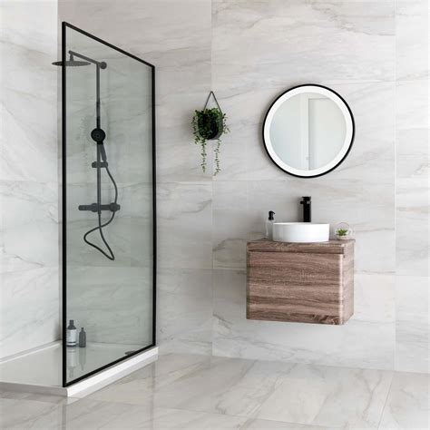 Marble Tile Floor Bathroom