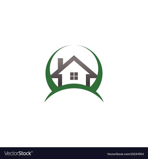 Real estate house logo template Royalty Free Vector Image