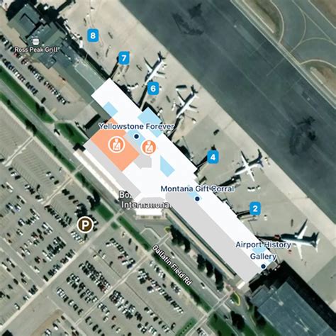 Bozeman Yellowstone Airport Map | BZN Terminal Guide