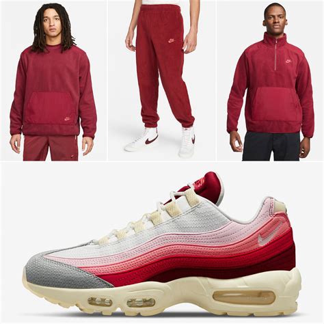 Nike Air Max 95 Anatomy of Air Flesh Red White Shirts Outfits