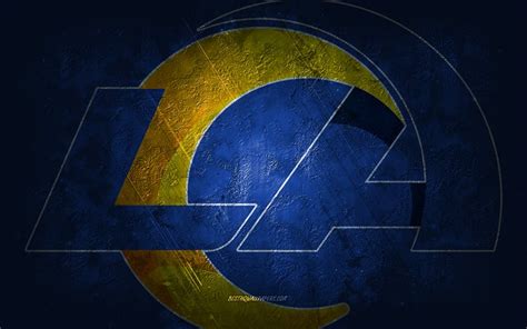 Download wallpapers Los Angeles Rams, American football team, blue ...