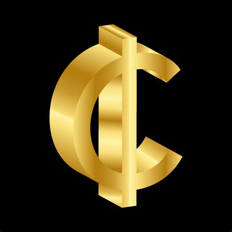 gold 3D luxury cedi currency symbol vector 10383947 Vector Art at Vecteezy