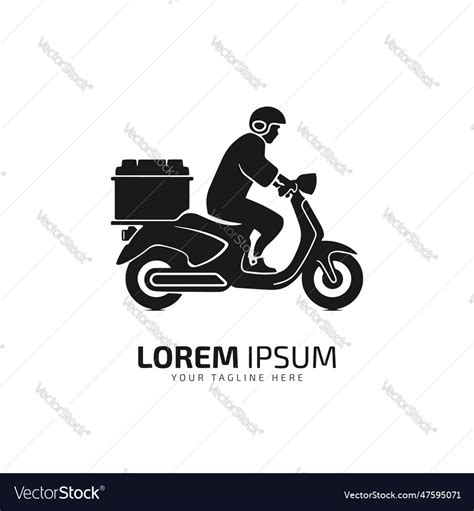 Express delivery bike logo icon template Vector Image