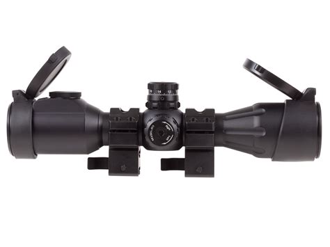 UTG 4x32 CQB Compact Rifle Scope, EZ-TAP, Illuminated Mil-Dot Reticle ...