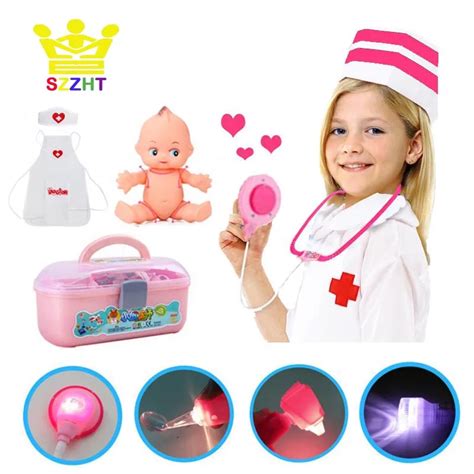 34 PCS Kids Nurse Doctor Toys Set Dr. Baby Kit Pretend Play Medical ...