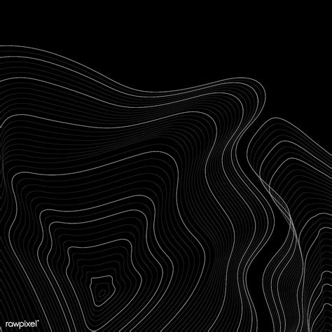 Black and white abstract map contour lines background | free image by ...