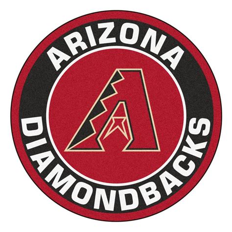 FANMATS MLB Arizona Diamondbacks Black 2 ft. x 2 ft. Round Area Rug ...