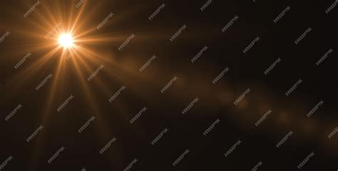 Premium PSD | Optical flare on black background