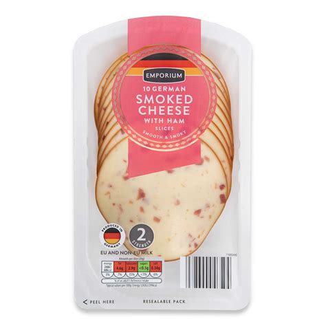 German Smoked Cheese Slices With Ham 200g 10 Pack Emporium | ALDI.IE