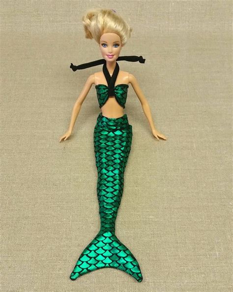 Mermaid Tail and Top Set for Barbie Green Metallic Fish - Etsy ...