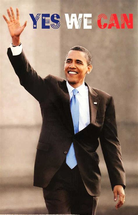 BARACK OBAMA 'Yes We Can' 2008 campaign poster