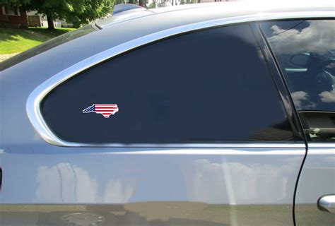 North Carolina American Flag Sticker - U.S. Custom Stickers