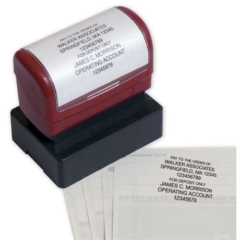 Endorsement Stamp - Pre-Inked, Popular Layout | Self inking stamps, Ink ...