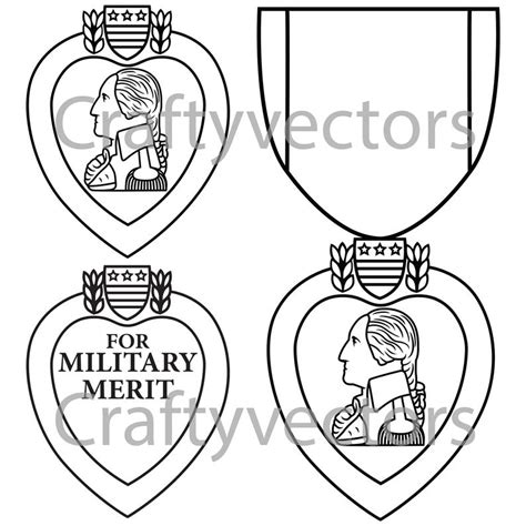 Purple Heart Medal Vector at Vectorified.com | Collection of Purple ...