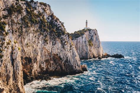 388 Lighthouse Cape Lefkada Stock Photos - Free & Royalty-Free Stock ...