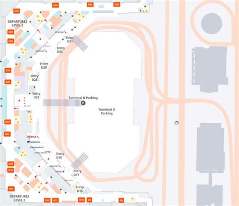 Terminal D at DFW map - Dallas Fort Worth Airport