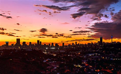 Johannesburg – Skyline at Twilight – Grant Pitcher Photography ...