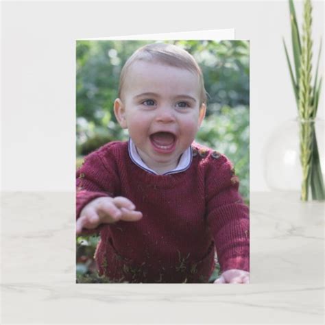 Prince Louis celebrates 1st birthday Card | Zazzle.com