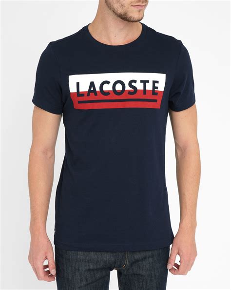 Logo Wallpaper: Lacoste Blue Vintage Logo Tshirt in Blue for Men Lyst