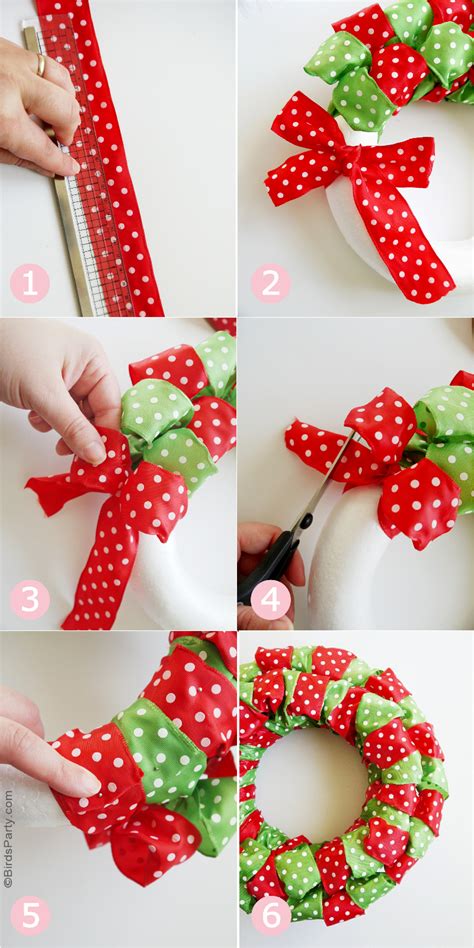 DIY Easy Christmas Ribbon Wreath | Christmas ribbon crafts, Diy ...