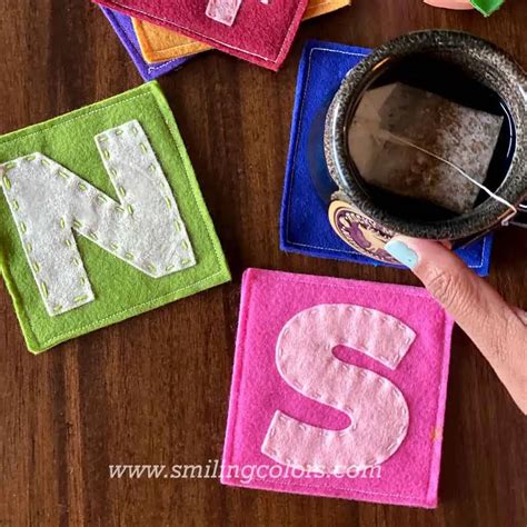 15 DIY Felt Coasters: Easy and Unique Ideas | Fun Cloth Crafts - Felt ...