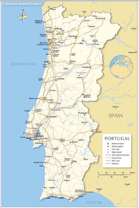 Portugal Map With Cities - Living Room Design 2020