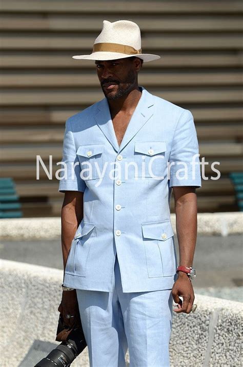 Handmade Decent Sky Blue Safari Suit for Men for Wedding and - Etsy